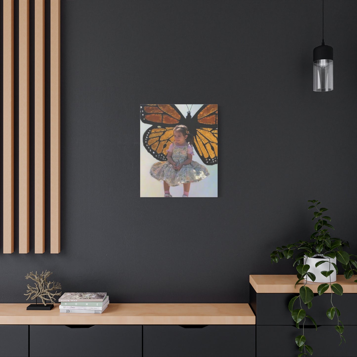 Canvas Print - Monarch Butterfly Wings & Joyful Child - Find Your Wings Collection