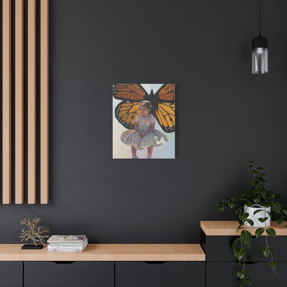 Canvas Print - Monarch Butterfly Wings & Joyful Child - Find Your Wings Collection