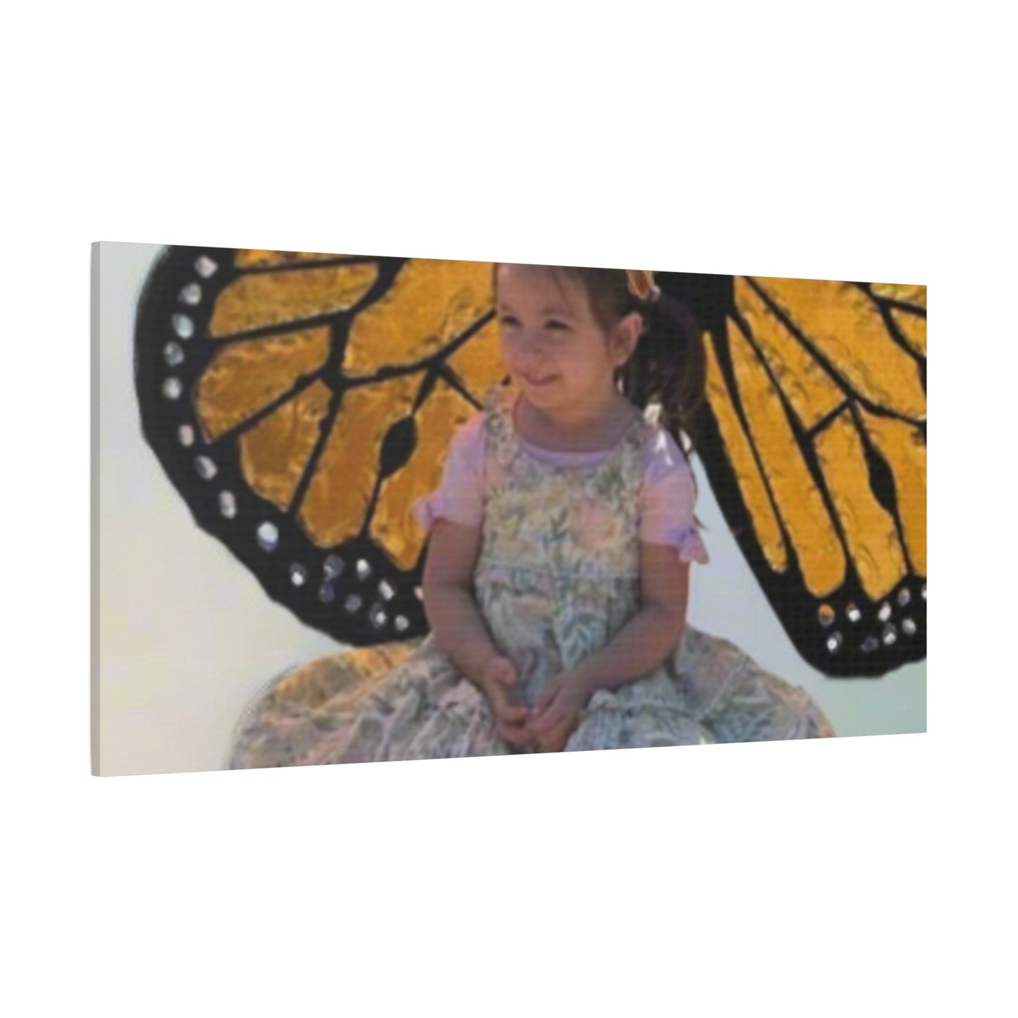 Canvas Print - Monarch Butterfly Wings & Joyful Child - Find Your Wings Collection