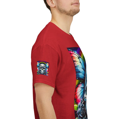 Skull Tee - Bright & Colorful Butterfly Design