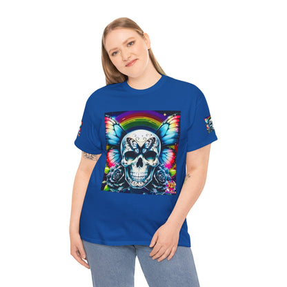 Skull Tee - Bright & Colorful Butterfly Design