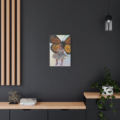 Canvas Print - Monarch Butterfly Wings & Joyful Child - Find Your Wings Collection