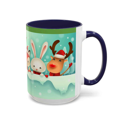 Festive Animal Friends Coffee Mug - Winter Holiday Theme