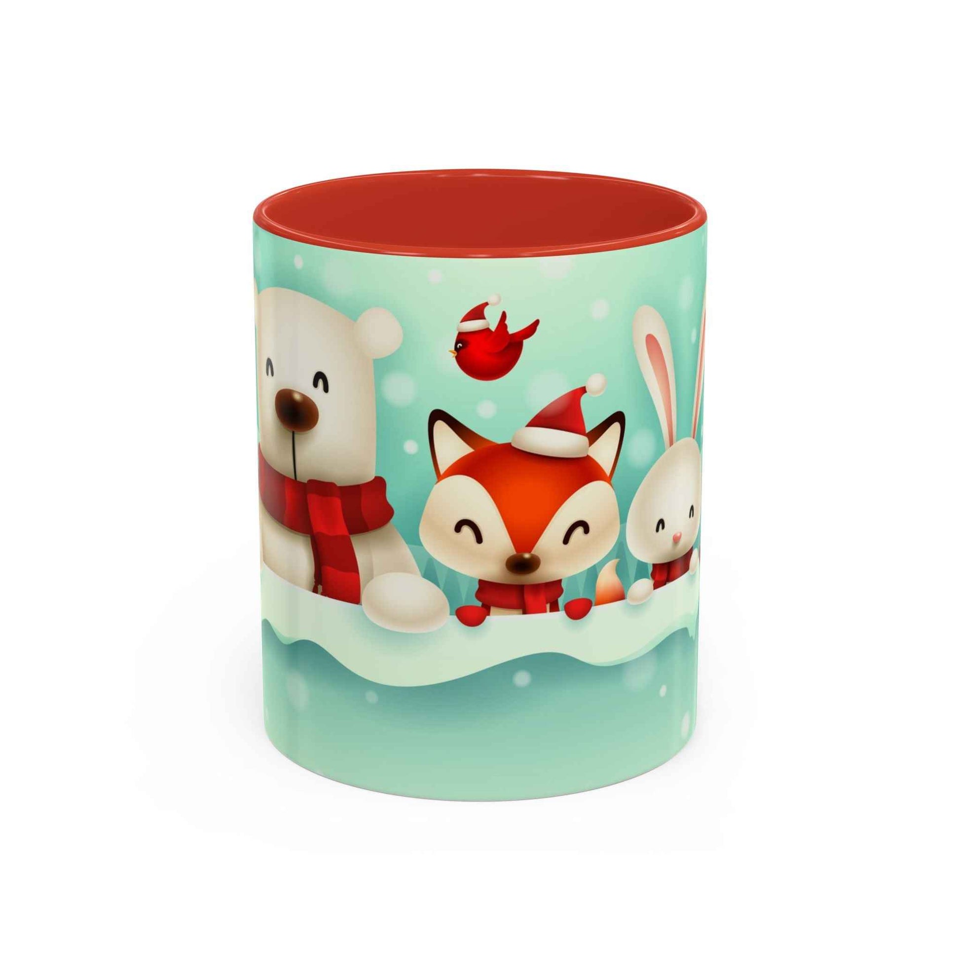 Festive Animal Friends Coffee Mug - Winter Holiday Theme