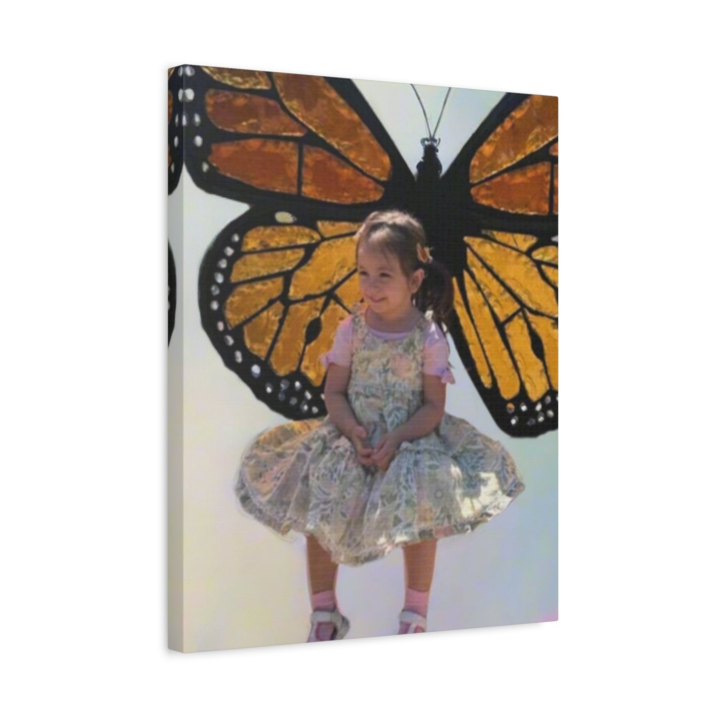 Canvas Print - Monarch Butterfly Wings & Joyful Child - Find Your Wings Collection