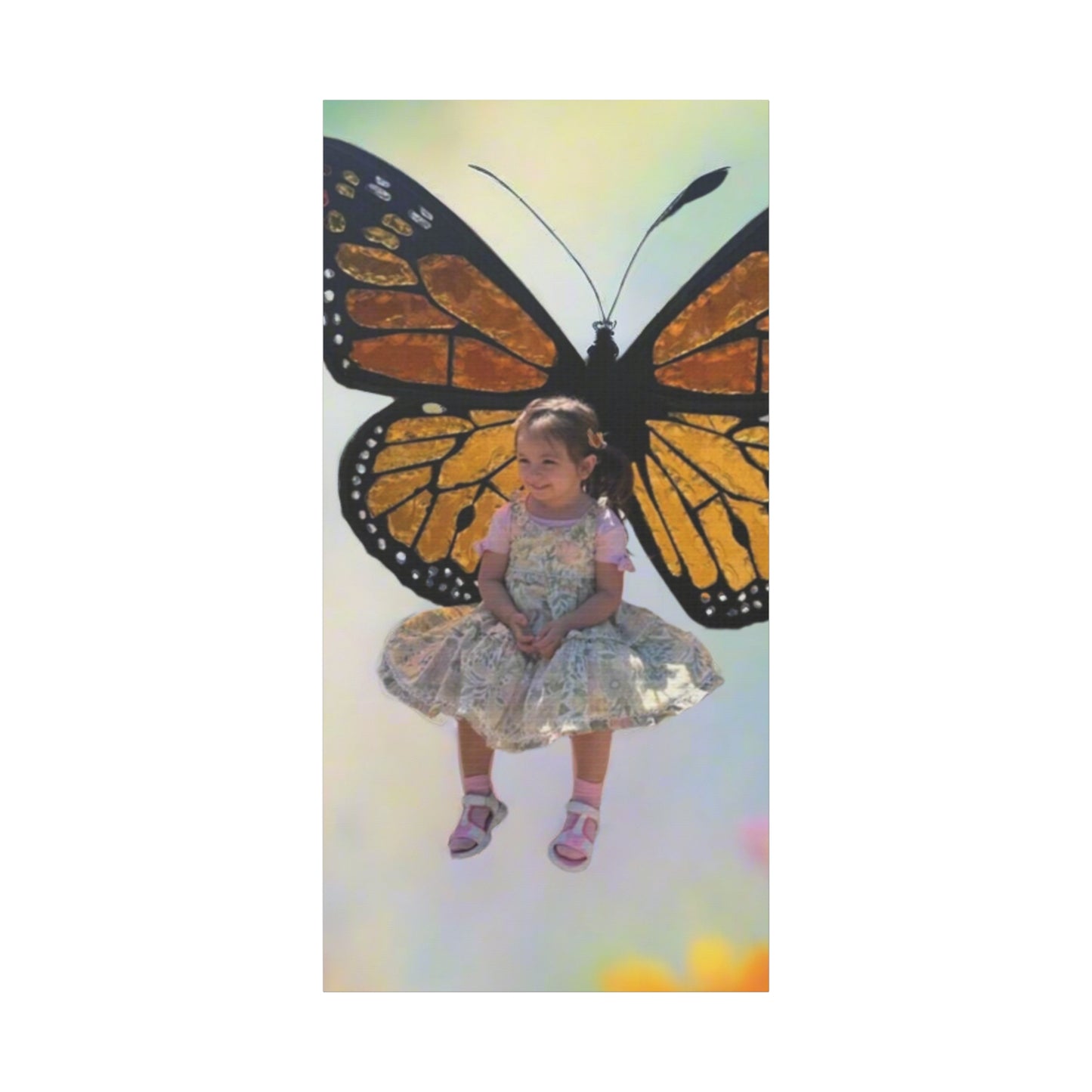 Canvas Print - Monarch Butterfly Wings & Joyful Child - Find Your Wings Collection