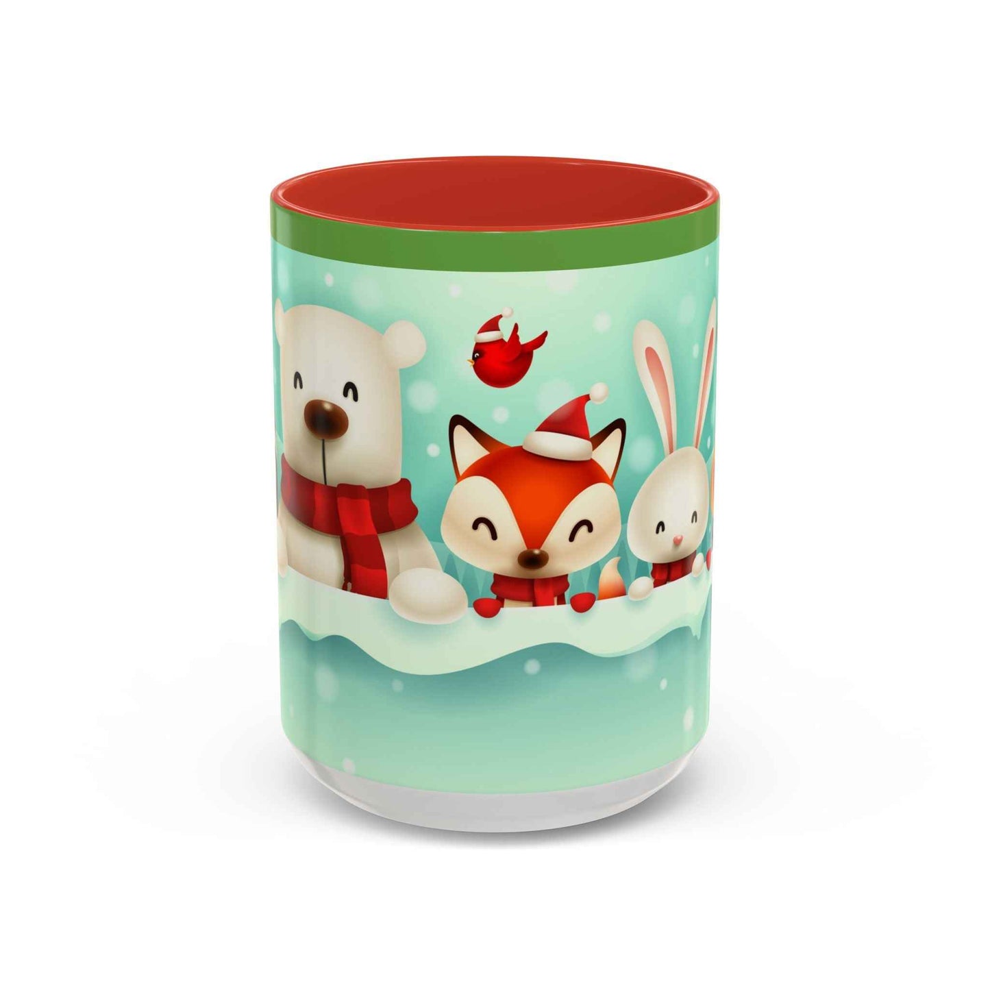 Festive Animal Friends Coffee Mug - Winter Holiday Theme