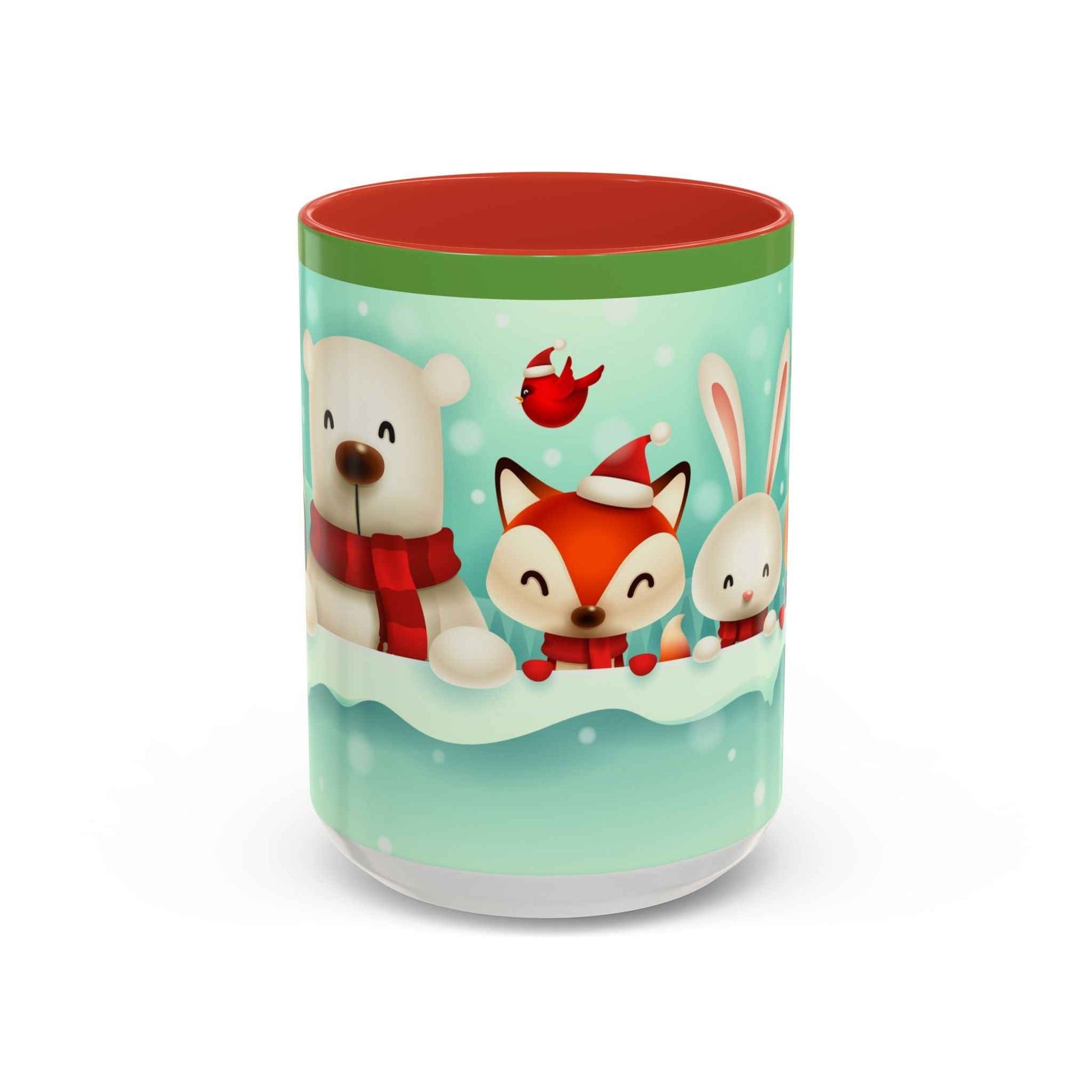 Festive Animal Friends Coffee Mug - Winter Holiday Theme