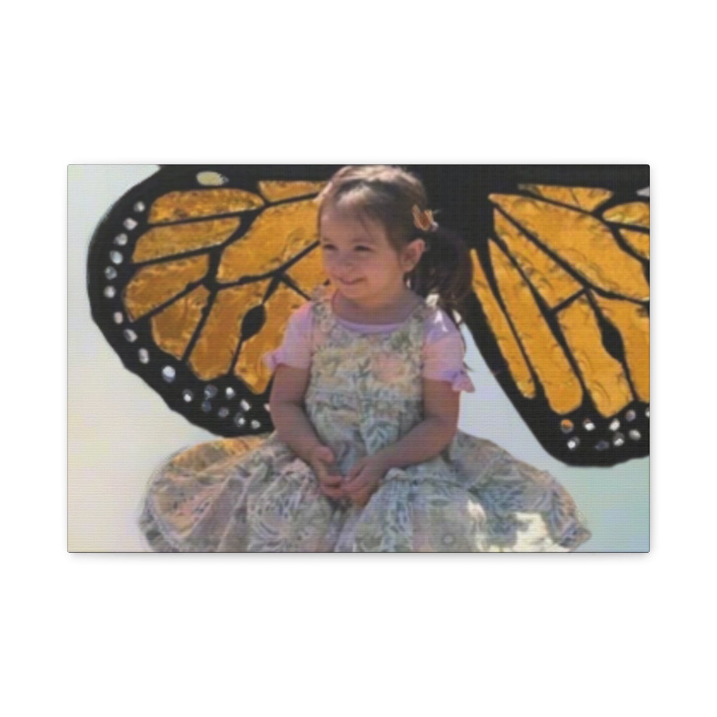 Canvas Print - Monarch Butterfly Wings & Joyful Child - Find Your Wings Collection