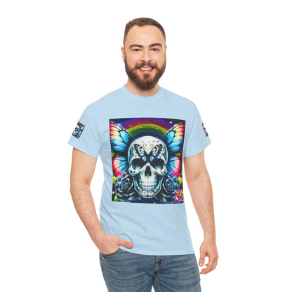 Skull Tee - Bright & Colorful Butterfly Design