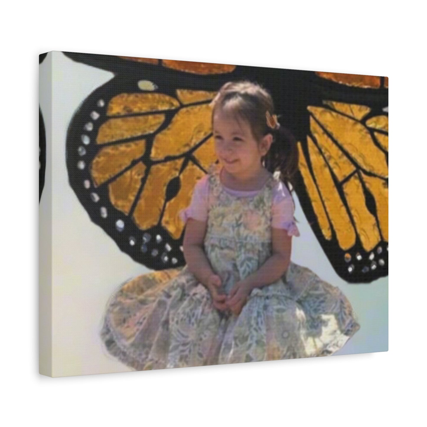 Canvas Print - Monarch Butterfly Wings & Joyful Child - Find Your Wings Collection