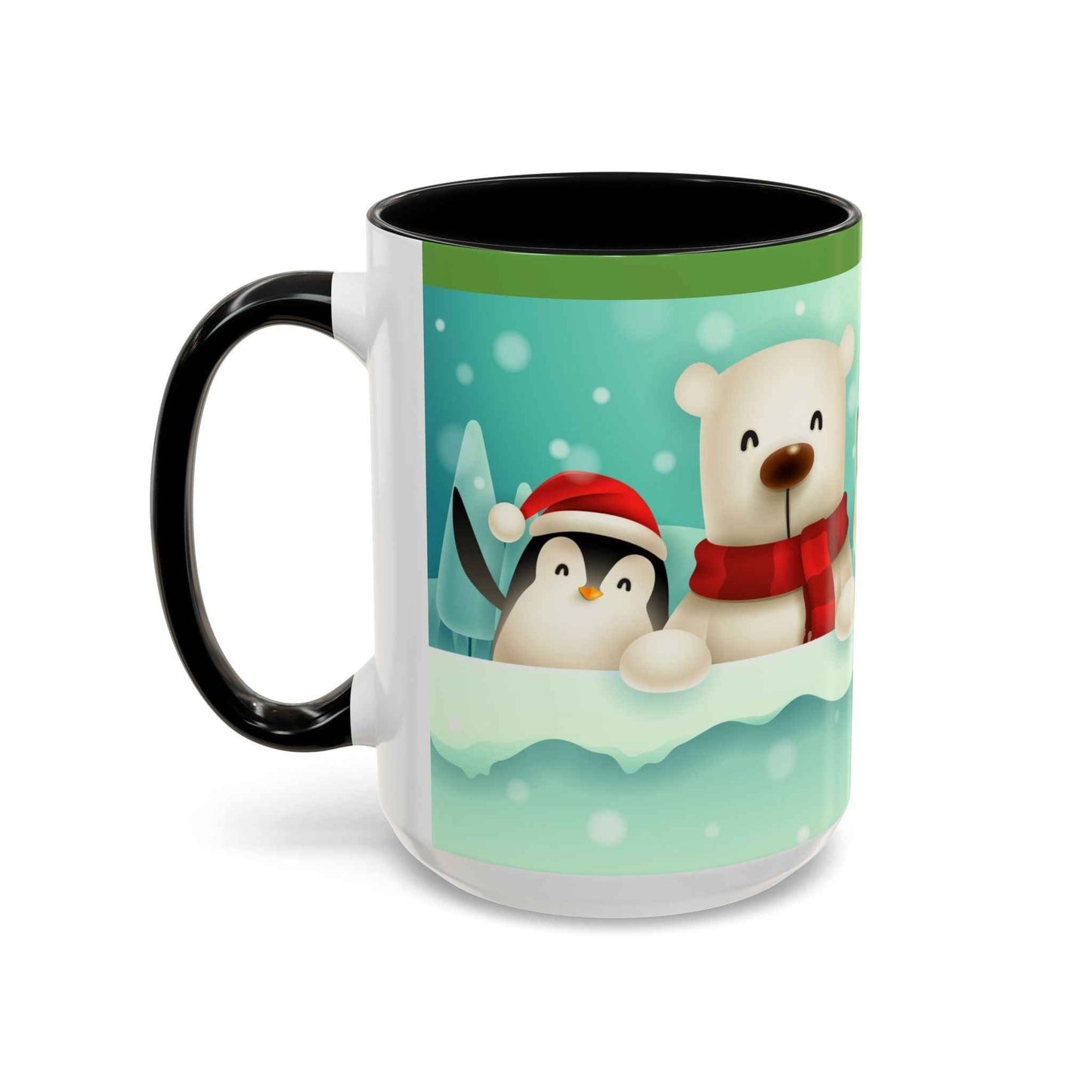 Festive Animal Friends Coffee Mug - Winter Holiday Theme