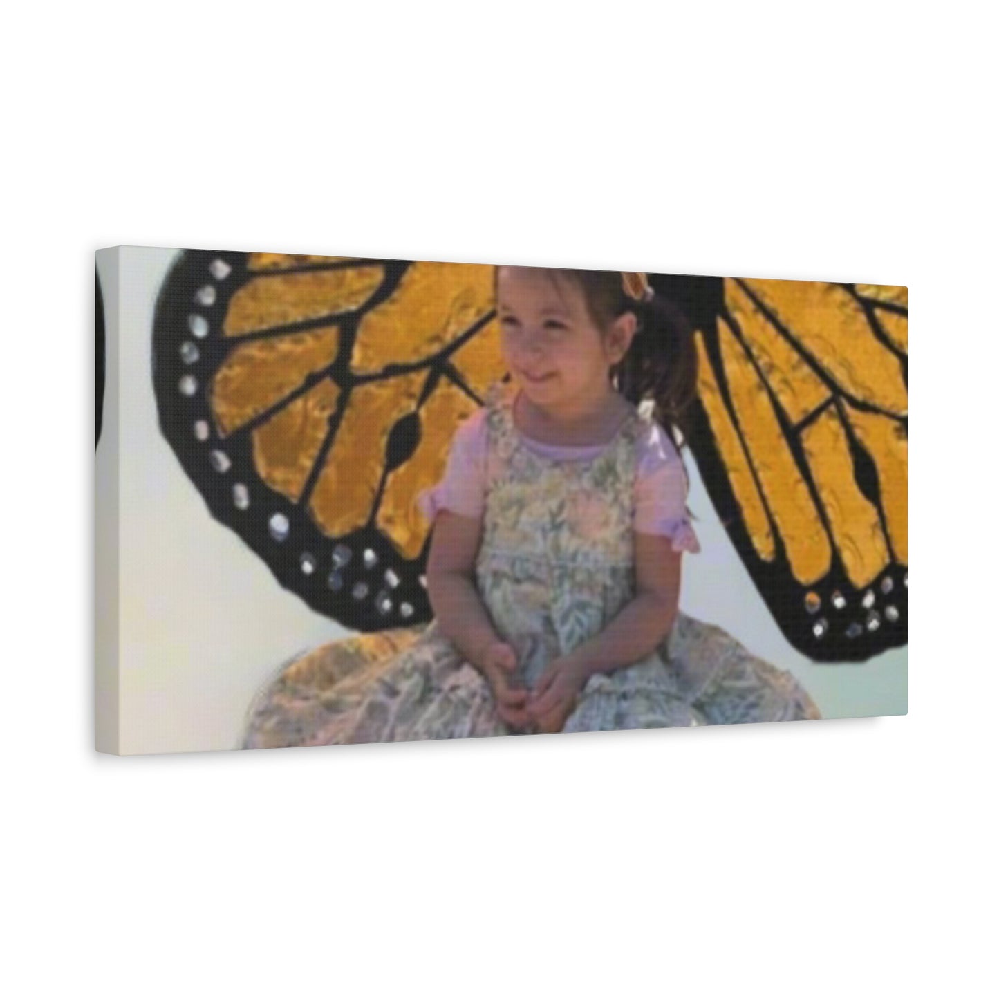 Canvas Print - Monarch Butterfly Wings & Joyful Child - Find Your Wings Collection