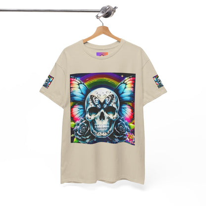 Skull Tee - Bright & Colorful Butterfly Design