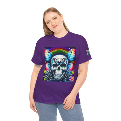 Skull Tee - Bright & Colorful Butterfly Design