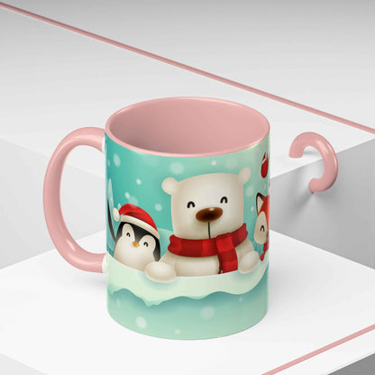 Festive Animal Friends Coffee Mug - Winter Holiday Theme