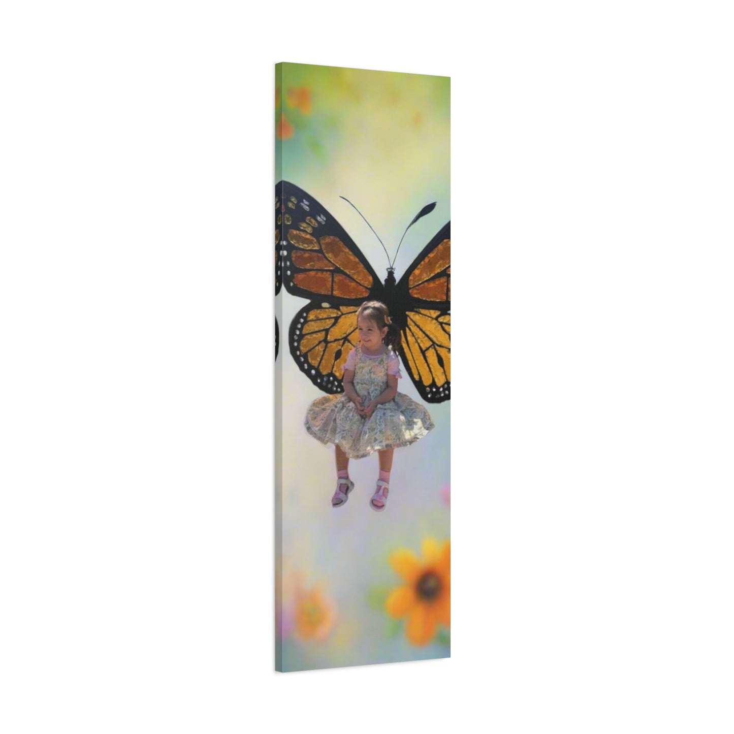Canvas Print - Monarch Butterfly Wings & Joyful Child - Find Your Wings Collection