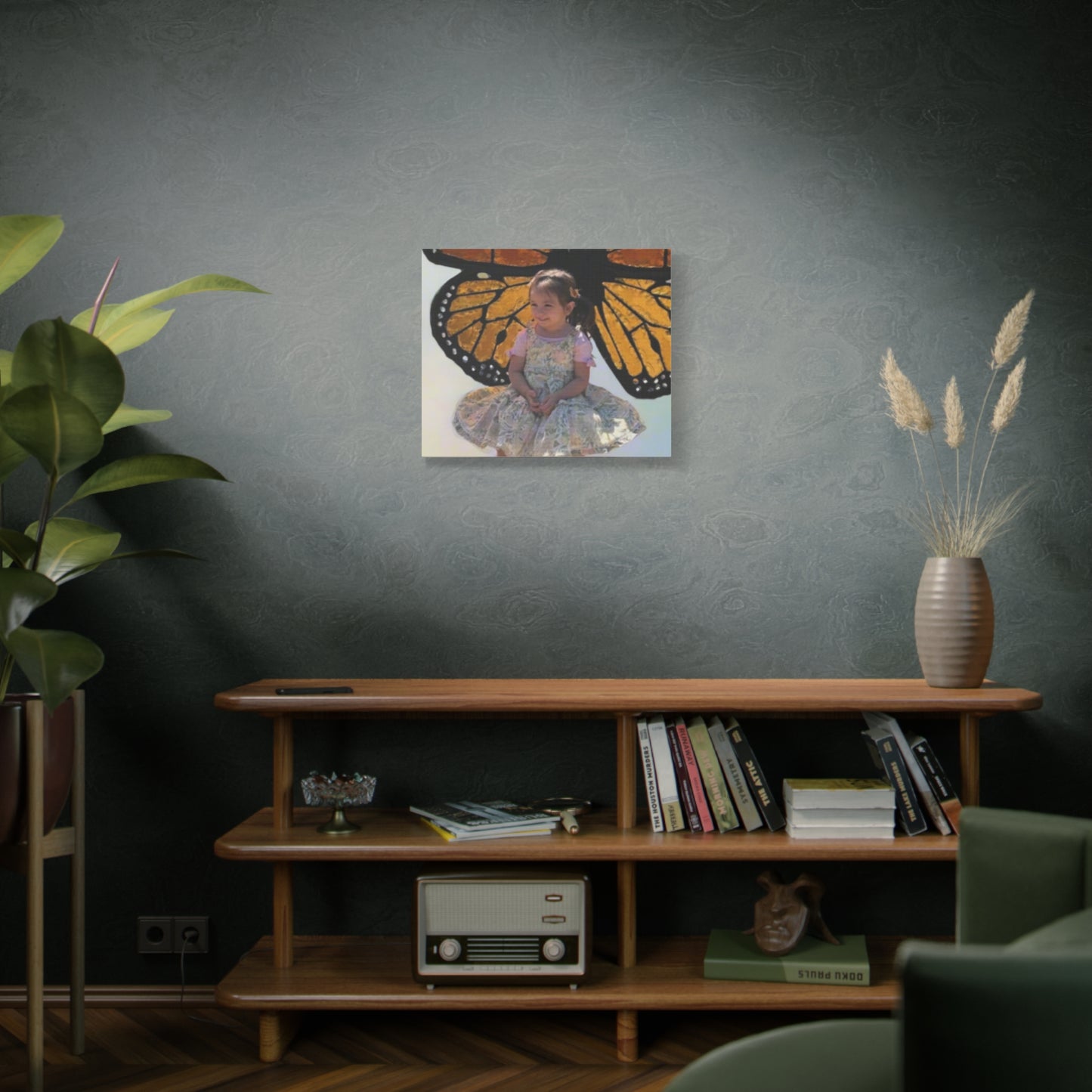 Canvas Print - Monarch Butterfly Wings & Joyful Child - Find Your Wings Collection
