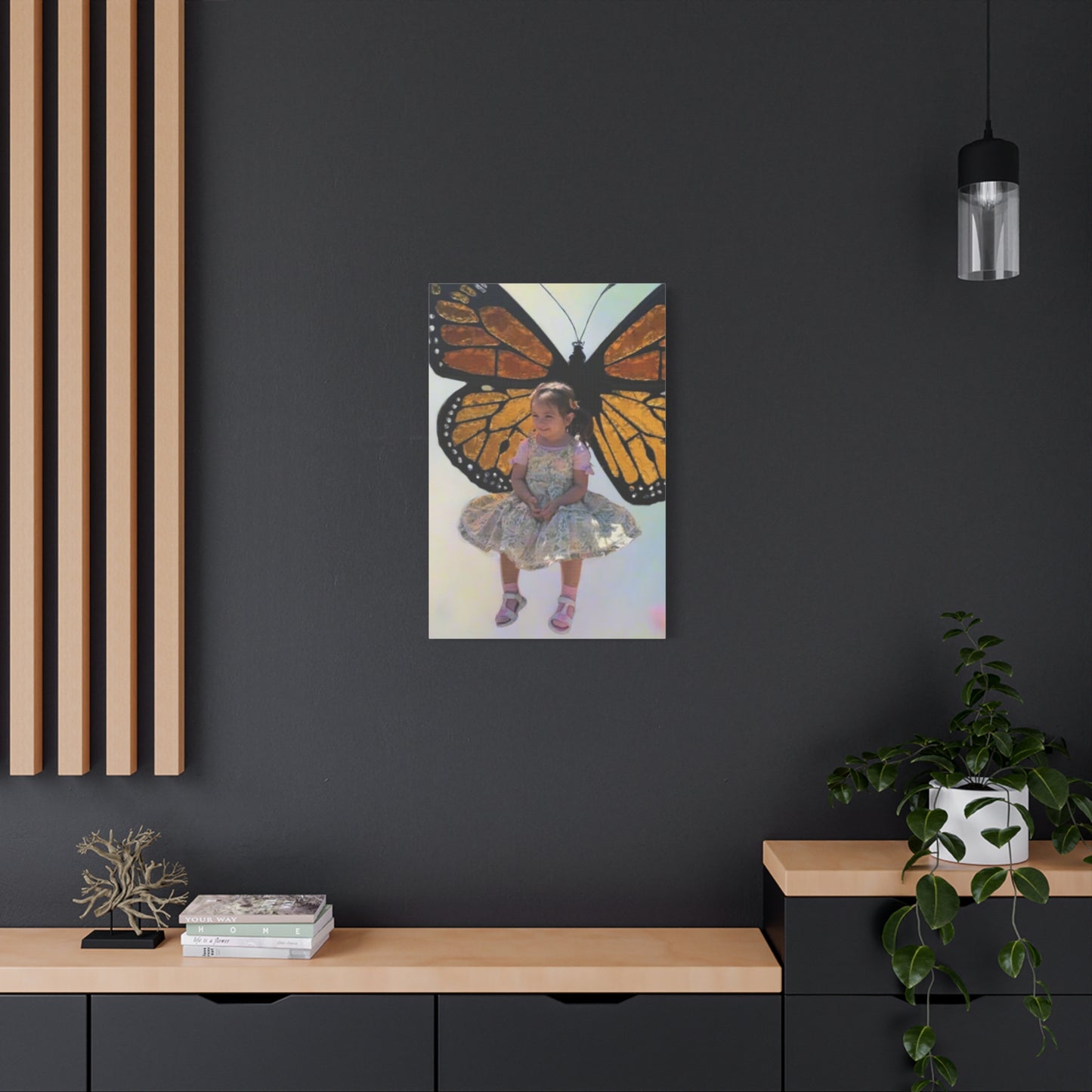 Canvas Print - Monarch Butterfly Wings & Joyful Child - Find Your Wings Collection