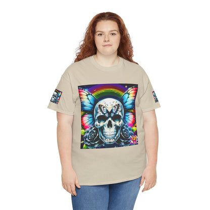 Skull Tee - Bright & Colorful Butterfly Design