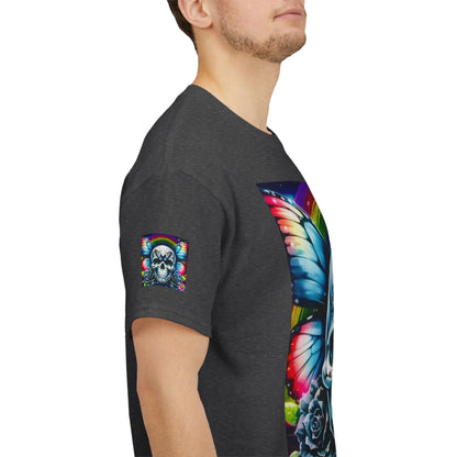 Skull Tee - Bright & Colorful Butterfly Design