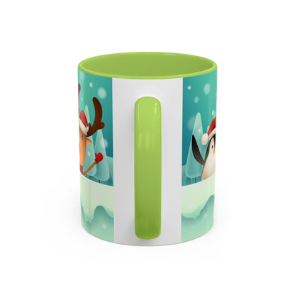 Festive Animal Friends Coffee Mug - Winter Holiday Theme