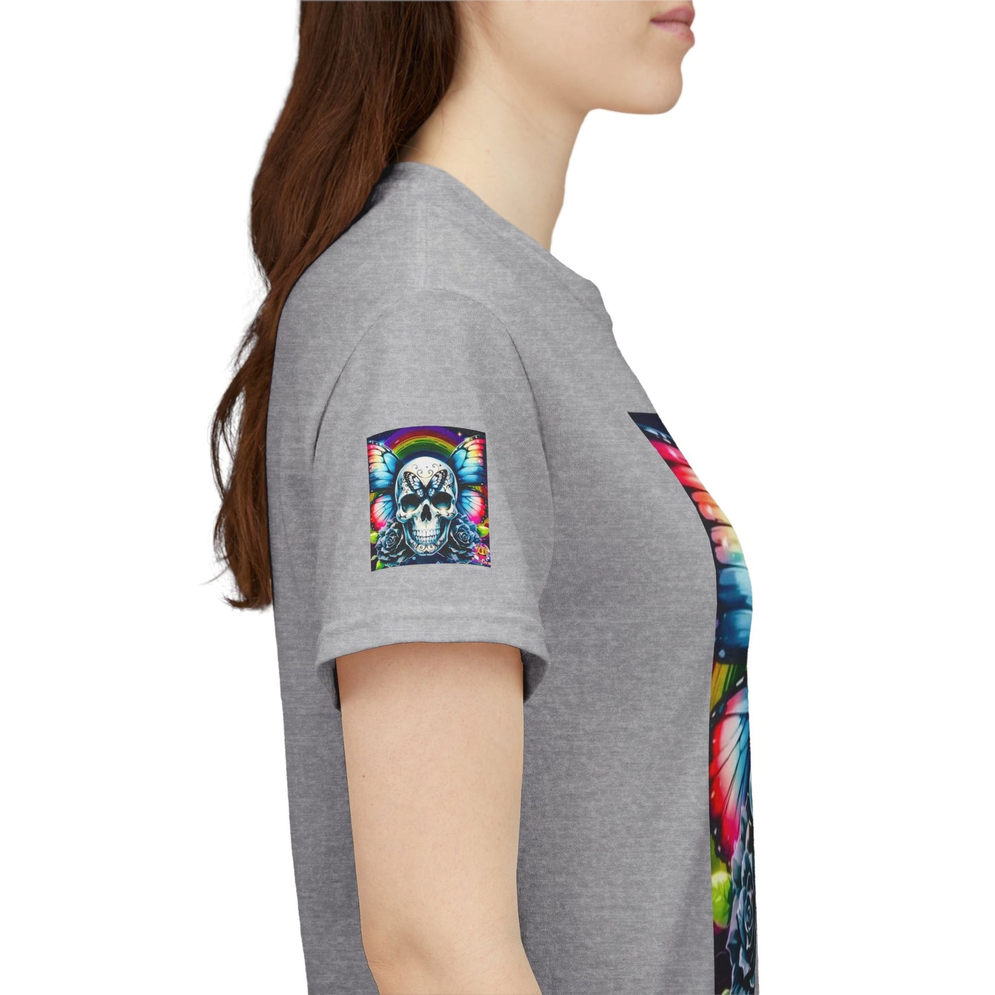 Skull Tee - Bright & Colorful Butterfly Design