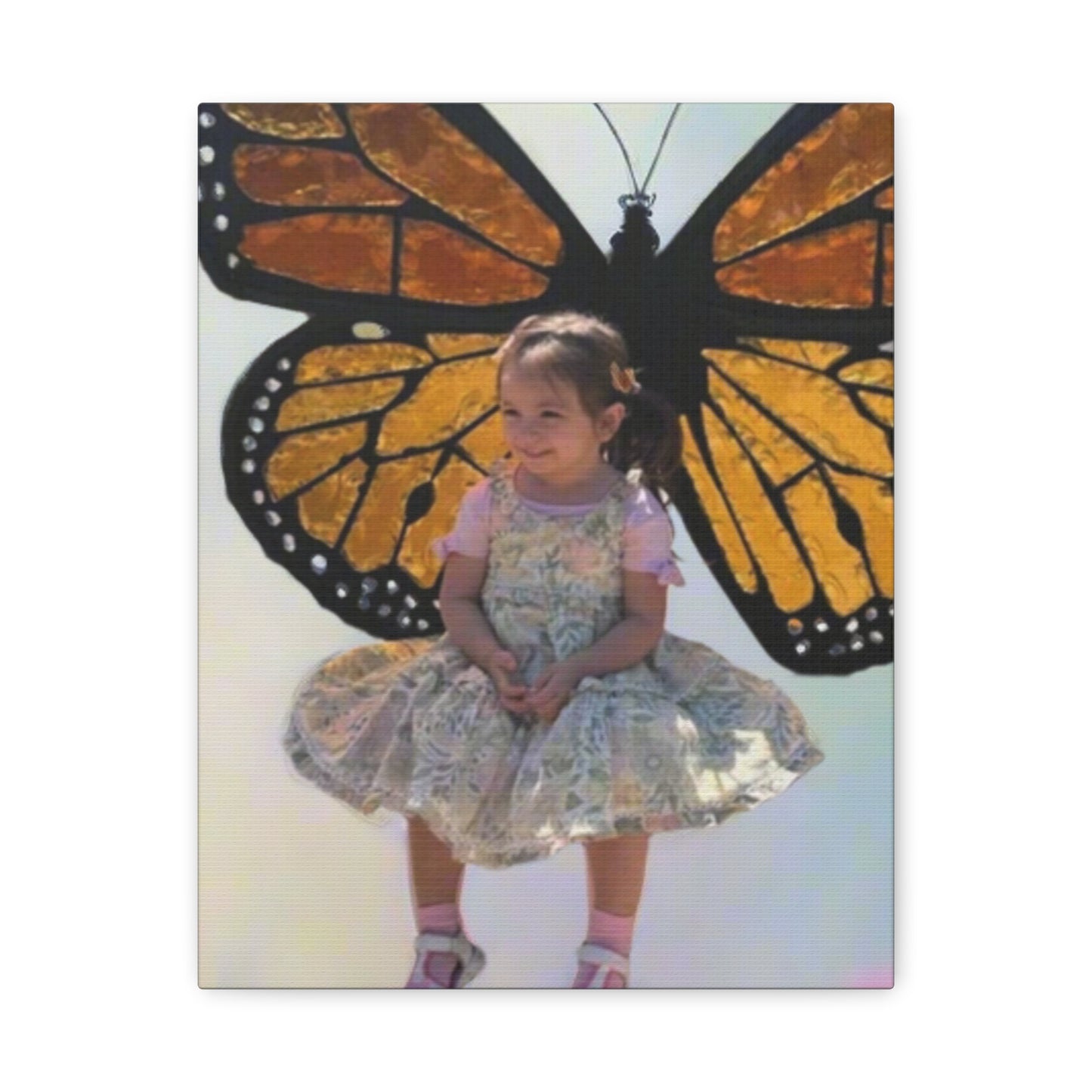 Canvas Print - Monarch Butterfly Wings & Joyful Child - Find Your Wings Collection