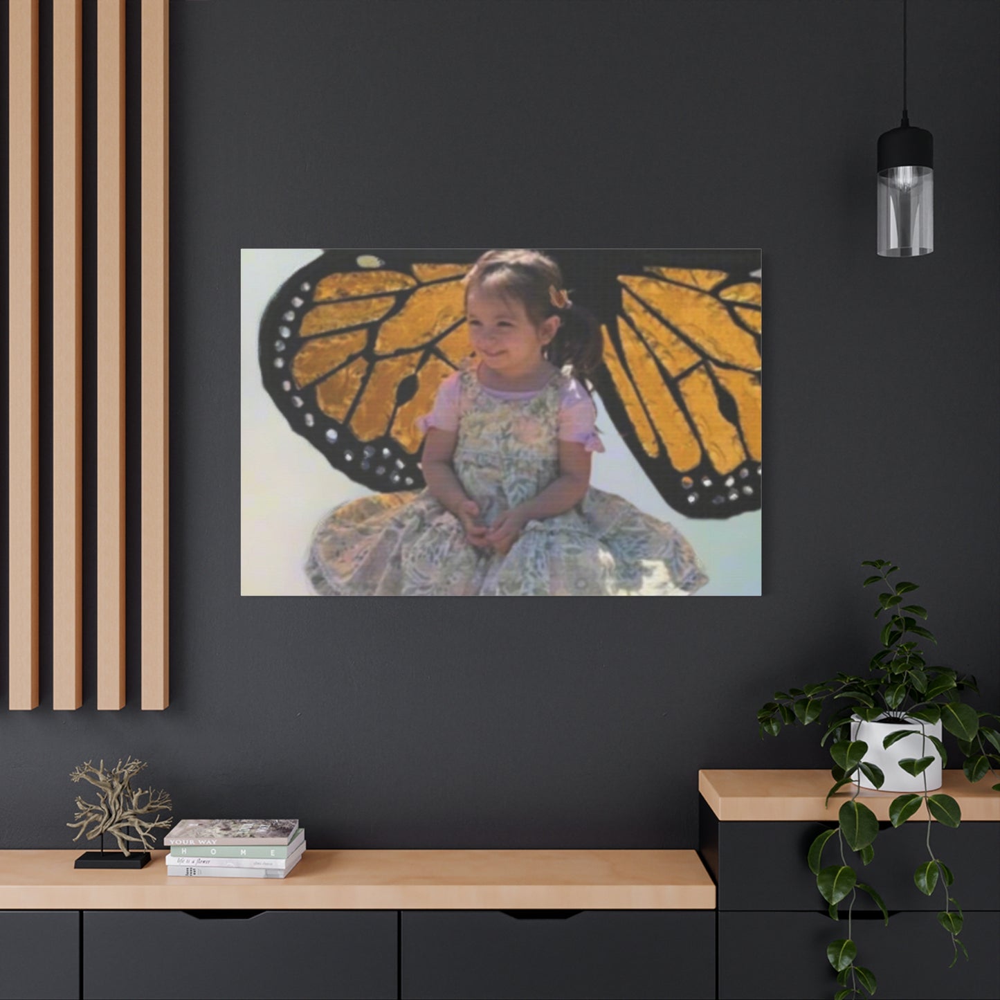 Canvas Print - Monarch Butterfly Wings & Joyful Child - Find Your Wings Collection
