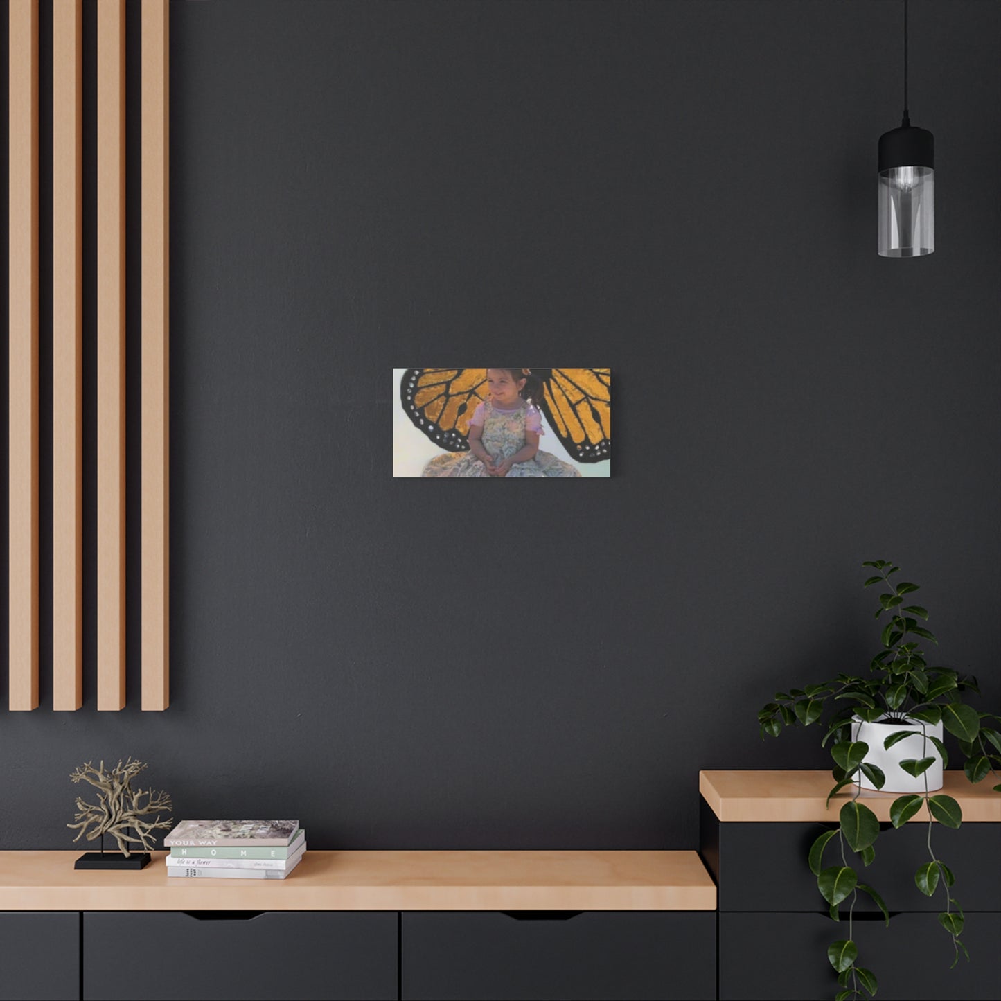 Canvas Print - Monarch Butterfly Wings & Joyful Child - Find Your Wings Collection