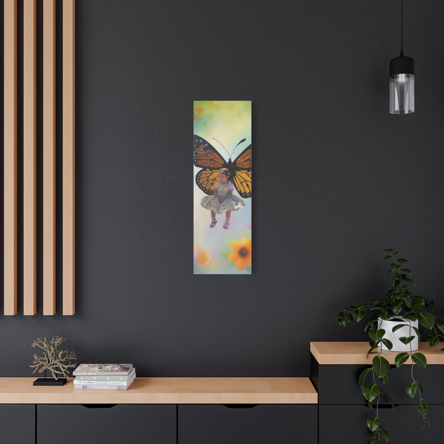 Canvas Print - Monarch Butterfly Wings & Joyful Child - Find Your Wings Collection