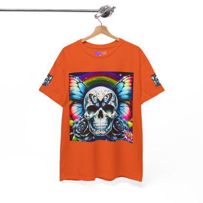 Skull Tee - Bright & Colorful Butterfly Design