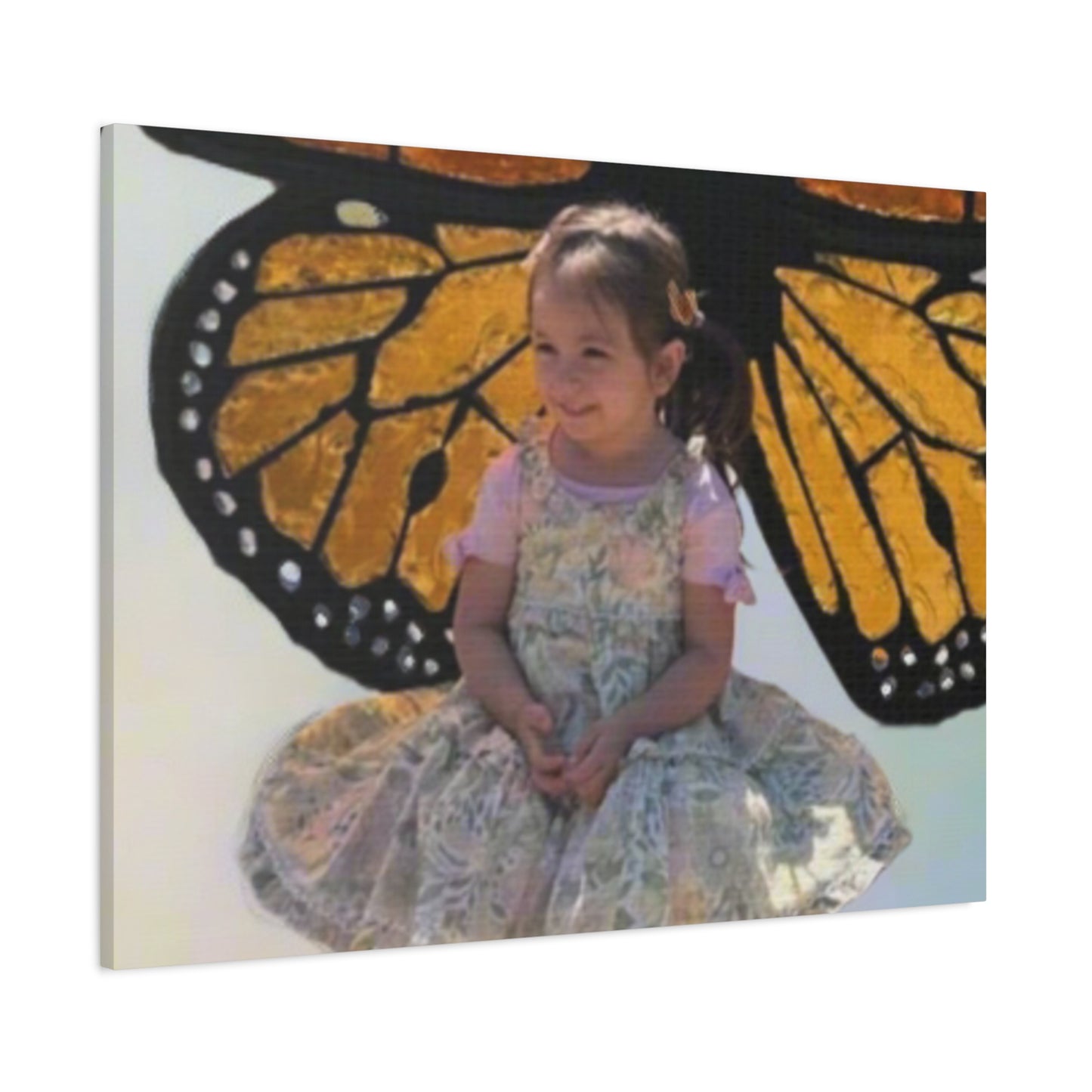 Canvas Print - Monarch Butterfly Wings & Joyful Child - Find Your Wings Collection