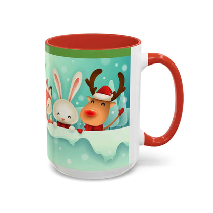 Festive Animal Friends Coffee Mug - Winter Holiday Theme