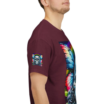 Skull Tee - Bright & Colorful Butterfly Design