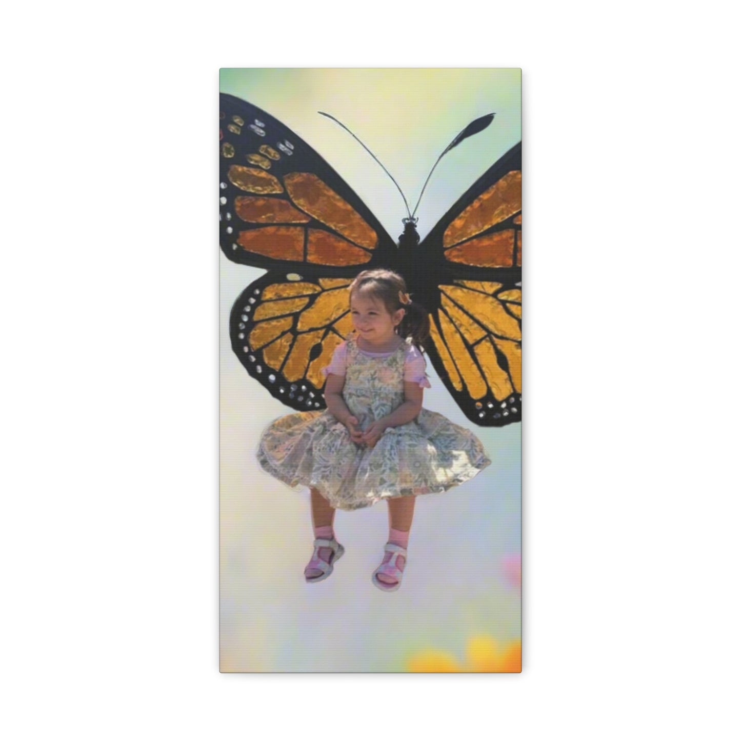 Canvas Print - Monarch Butterfly Wings & Joyful Child - Find Your Wings Collection