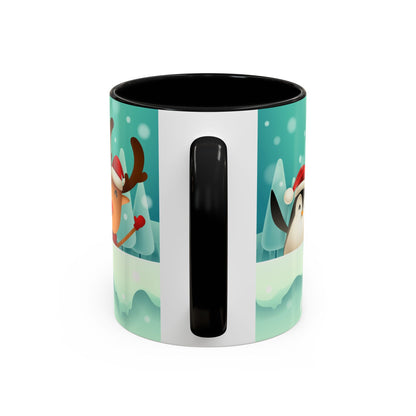 Festive Animal Friends Coffee Mug - Winter Holiday Theme