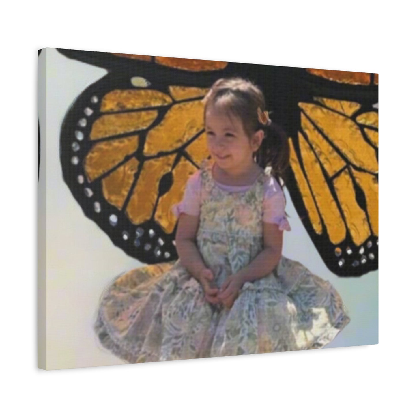 Canvas Print - Monarch Butterfly Wings & Joyful Child - Find Your Wings Collection