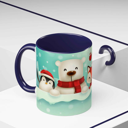 Festive Animal Friends Coffee Mug - Winter Holiday Theme