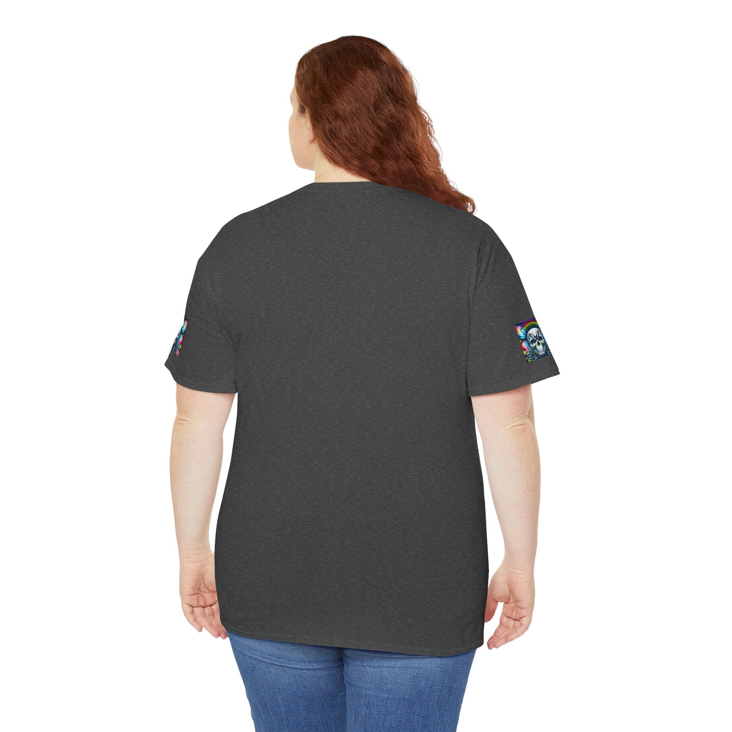 Skull Tee - Bright & Colorful Butterfly Design