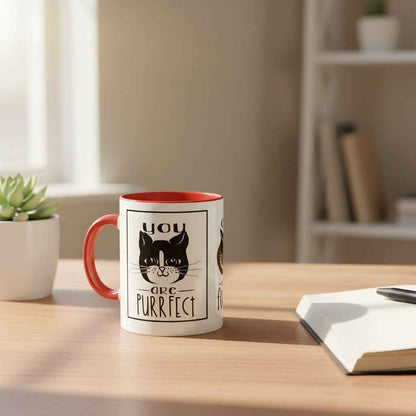 Coffee Mug - Purrfect Animal-Themed You Are Purrfect & Owl Wait For You Designs