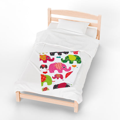 Elephant Plush Blanket | Nursery Decor | Baby Shower Gift