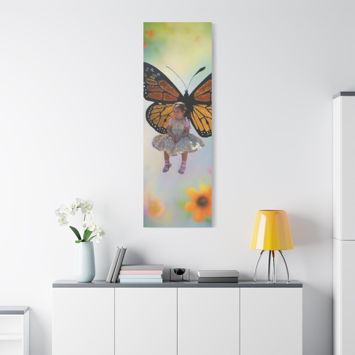Canvas Print - Monarch Butterfly Wings & Joyful Child - Find Your Wings Collection