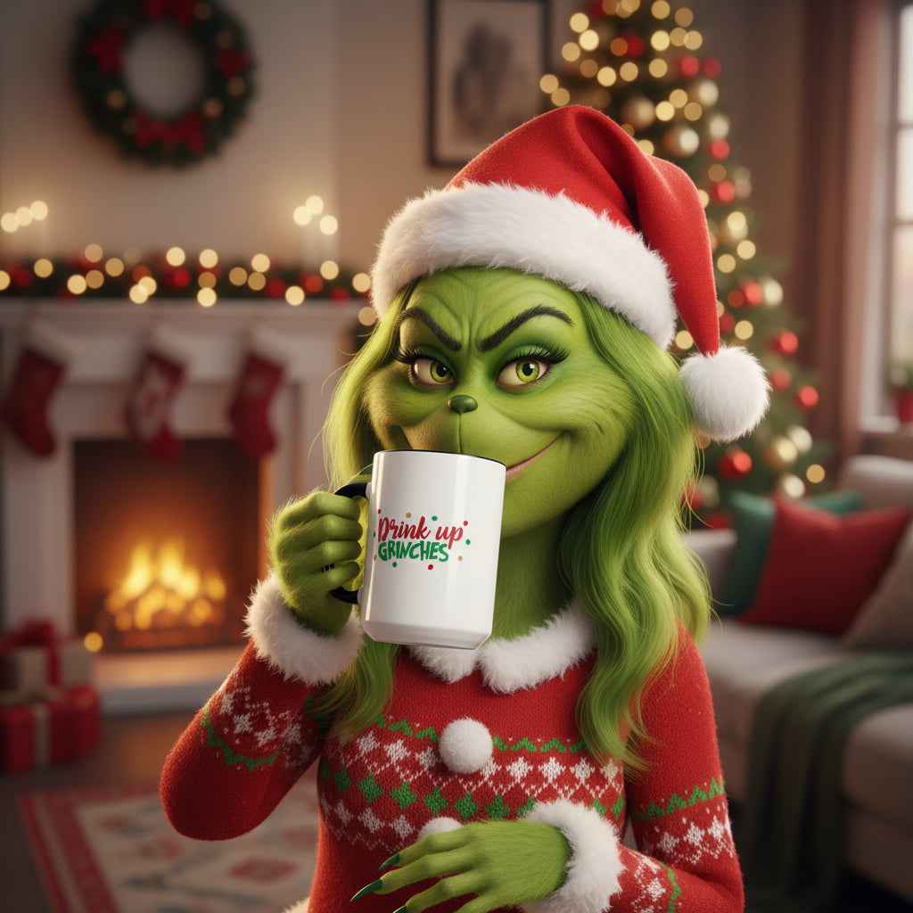 Fun Holiday Cheer Grinch Coffee Mug
