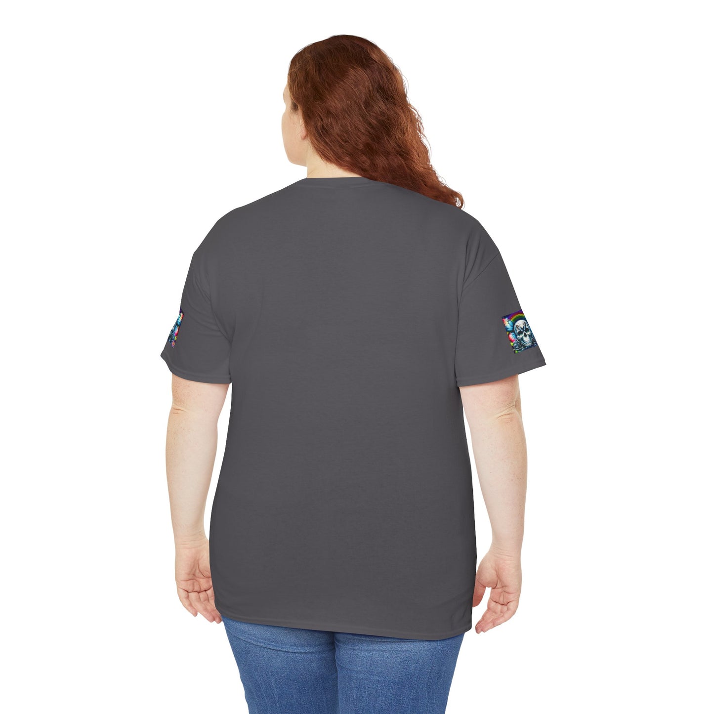 Skull Tee - Bright & Colorful Butterfly Design