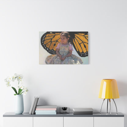 Canvas Print - Monarch Butterfly Wings & Joyful Child - Find Your Wings Collection