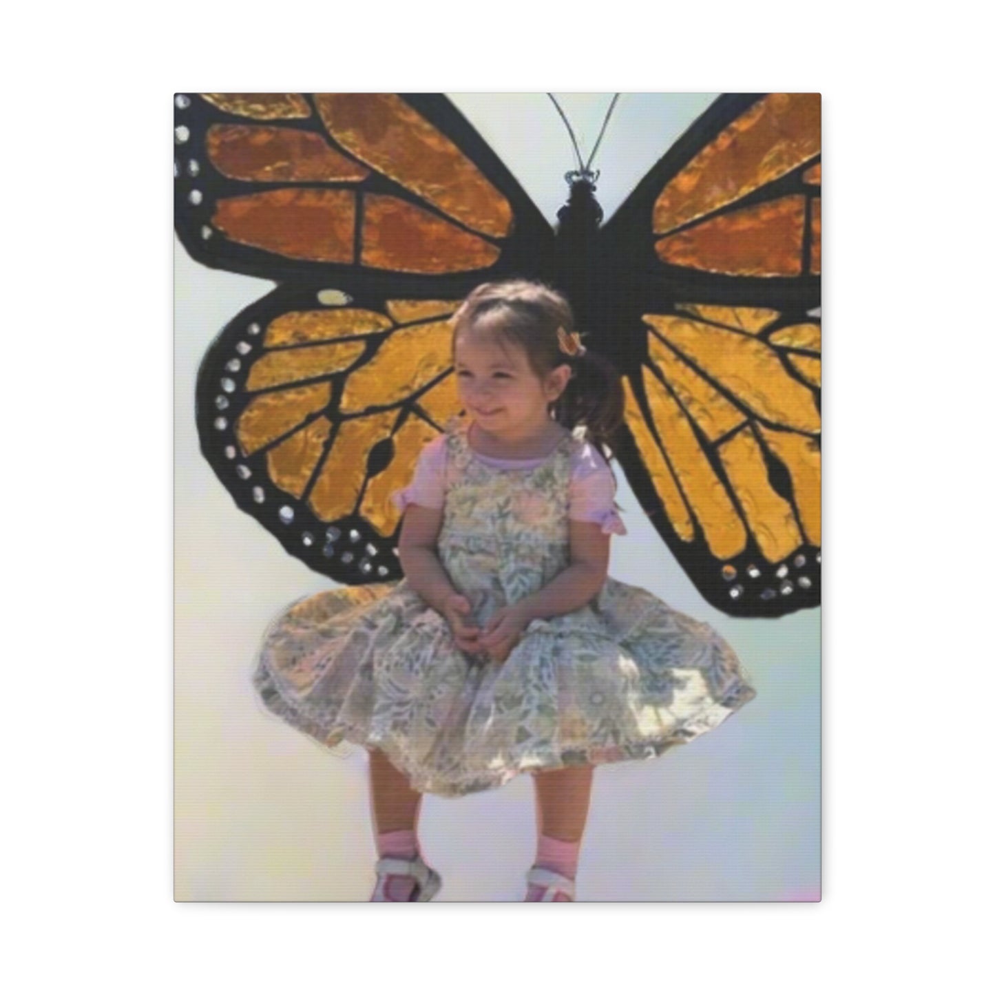 Canvas Print - Monarch Butterfly Wings & Joyful Child - Find Your Wings Collection