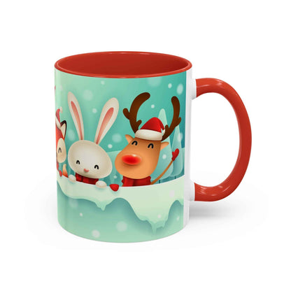 Festive Animal Friends Coffee Mug - Winter Holiday Theme
