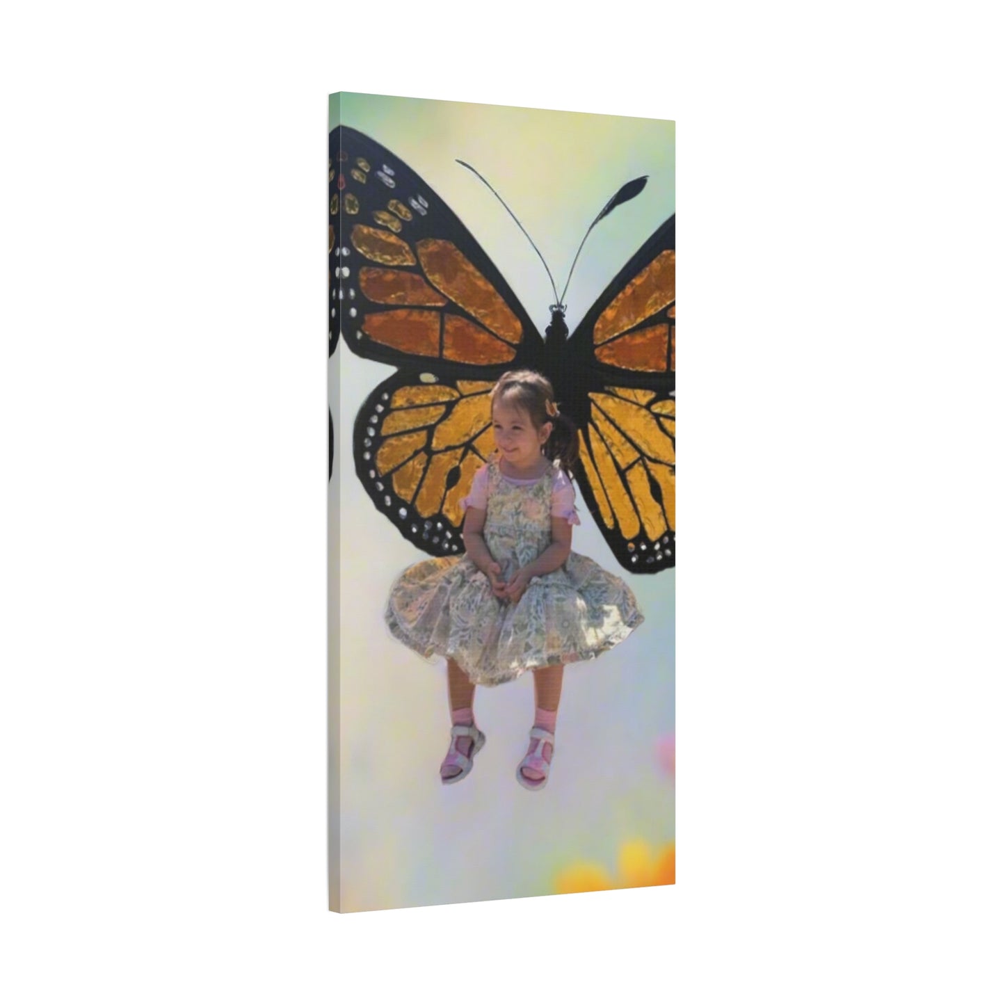 Canvas Print - Monarch Butterfly Wings & Joyful Child - Find Your Wings Collection