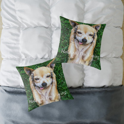 Square Pillow, Charming Dog Quote, Pet Lover Gift, Home Decor, Animal Lover